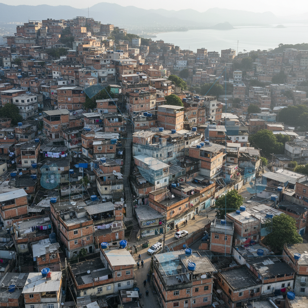 Vista aérea do Complexo do Salgueiro, Rio de Janeiro